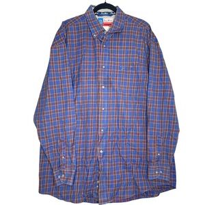 Wrangler George Strait Cowboy Cut Collection Plaid Button Down Shirt XXL‎
